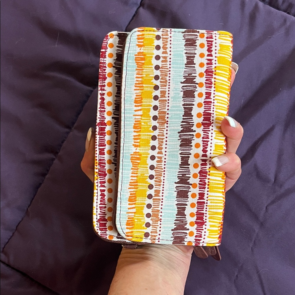 Thirty-One Multicolor Striped Pouch